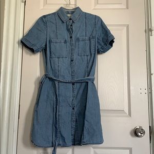 NWT Madewell Denim Seamed Courier Dress
